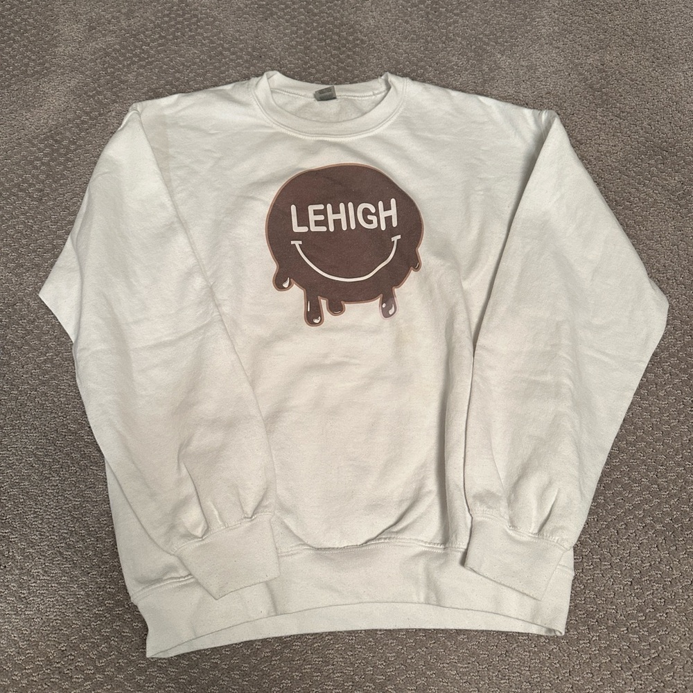 Cute CUSTOM drop smiley Lehigh University crew neck.